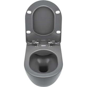 Deante PEONIA CDEDDZPW Závesné WC rimless vrátane sedátka, antracit