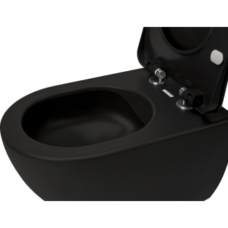 Deante PEONIA CDEDNZPW Závesné WC rimless vrátane sedátka, čierna