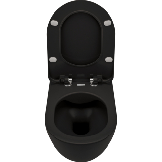 Deante PEONIA CDEDNZPW Závesné WC rimless vrátane sedátka, čierna
