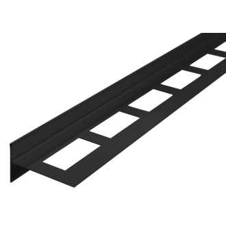Spádová lišta, ľavá, výška 10 mm, dĺžka 1000 mm, čierna mat SPD10B-L
