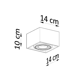 QUATRO 1 Stropné svetlo, drevo SL.0915