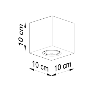 QUAD Stropné svetlo, drevo SL.0493