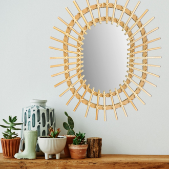 Nástenné zrcadlo Boho 57CM QDJ5749