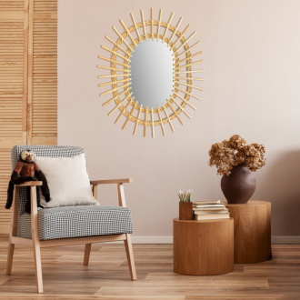 Nástenné zrcadlo Boho 57CM QDJ5749