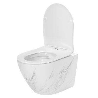 WC misa bez splachovacieho okruhu Rea Carlos Nature Marble
