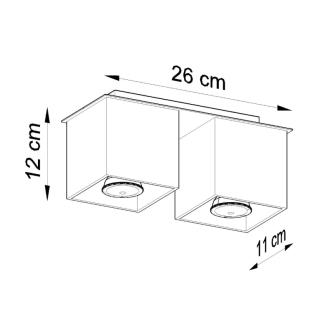 QUAD 2 Závesné svetlo, čierna SL.0063