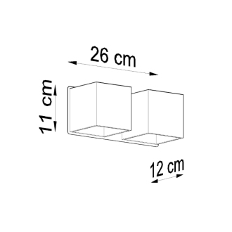 QUAD 2 Nástenné svetlo, čierna SL.0657