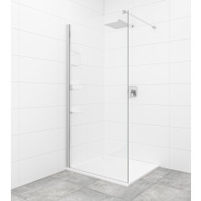 SAT Walk-in sprchová zástena 117x200 profil, číre sklo, doplnky SATBWI120PRDOPL