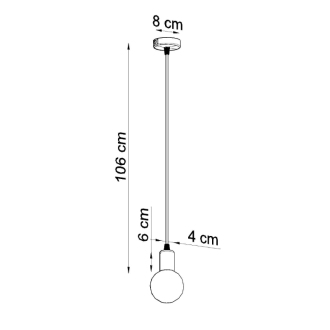 EDISON Závesné svetlo, čierna SL.0152