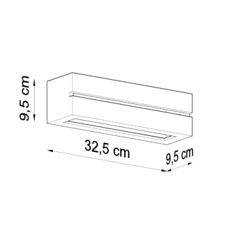 VEGA LINE Nástenné keramické svetlo, biela SL.0231
