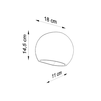 GLOBE Nástenné keramické svetlo, biela SL.0032