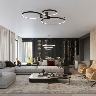 RIO 2 Závesné svetlo 55/78 LED 4000K, čierna TH.212