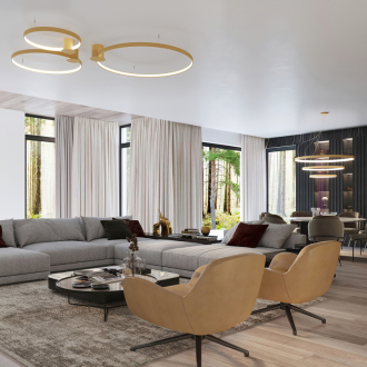 RIO 2 Závesné svetlo 55/78 LED 4000K, zlatá TH.268