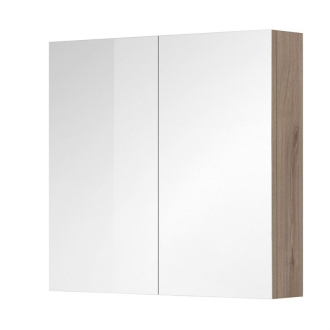Aira, kúpeľňová skrinka, zrkadlová, galerka, dub, 800x700x140 mm CN717GD