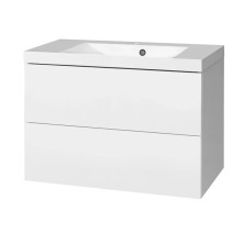 Aira, kúpeľňová skrinka s umývadlom z lit. mram., 810x578x465 mm, spodná, biela lesk CN711M