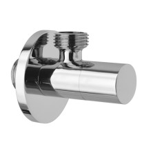 Rohový ventil s rozetou, okrúhly, 1/2" x 3/8", chróm SL011