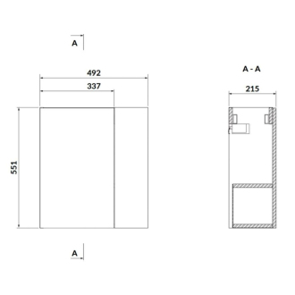 Cersanit Larga umývadlová skrinka modrá 50x22 S932-065-DSM