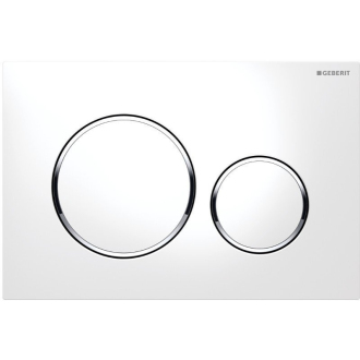 GEBERIT SIGMA20 ovládacie tlačidlo, biela lesk/chróm