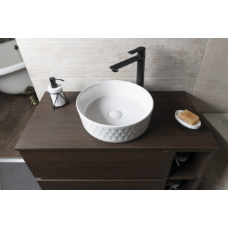 ROMBO keramické umývadlo na dosku, priemer 36cm, biela 10NF67036