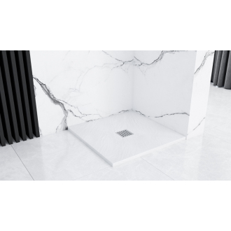 REA sprchová vanička 90x90, biely kameň REA-K5580
