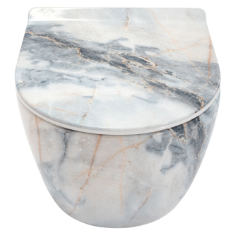 Rea Závesné WC Carlos Duroplast Slim Zm Granit Shiny REA-C8002