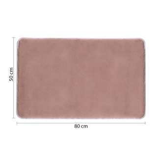 FUZZY kúpeľňová predložka, 50x80 cm, 100% polyester, protisklz, ružová 96FY508010