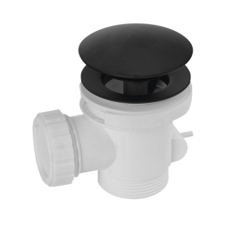 Vaňová výpusť 6/4&quot;, Click Clack, pre vane bez prepadu, čierna mat 71704B