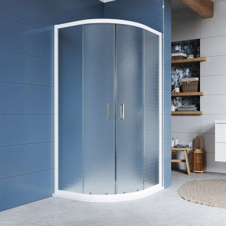 Mereo Kora sprchovací kút, R550, 80x80x185 cm, biely ALU, sklo Grape 5 mm CK35111Z