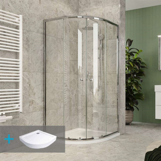Mereo Sprchový set: sprchovací kút Kora Lite, CK35131H, 90x90x185 sklo Grape CV01H CK35131ZH