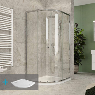 Mereo Sprchový set Kora Lite CK35131ZN 90x90x185, chróm vanička vr. sifónu CK35131ZN