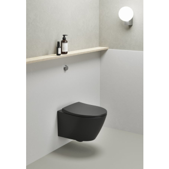 MODO závesná WC misa, Swirlflush, 37x52 cm, čierna dual-mat 981626