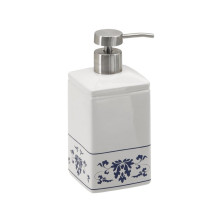 CIXI dávkovač mydla na postavenie, porcelán, biela/modrá CX8189