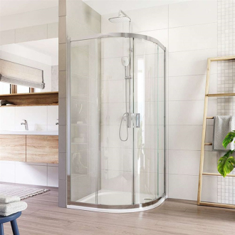 Mereo Lima sprchový kút, R 550, 90x90x190 cm, chróm ALU, sklo číre 6 mm, EC CK608B23K