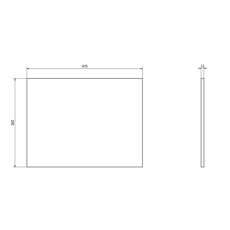 SKARA doska Rockstone 475x12x365 mm, biela mat (CG021) CG021-0101