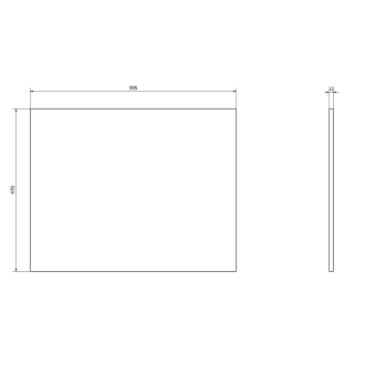 SKARA doska Rockstone 595x12x470 mm, biela mat (CG022) CG022-0101