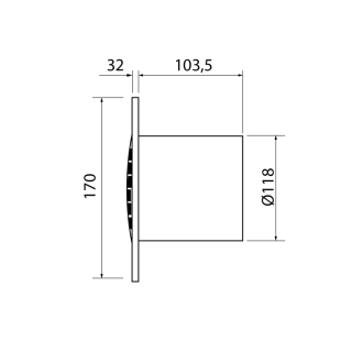 B-12 PLUS kúpeľňový ventilátor, 20W, potrubie 120mm, biela 00282000
