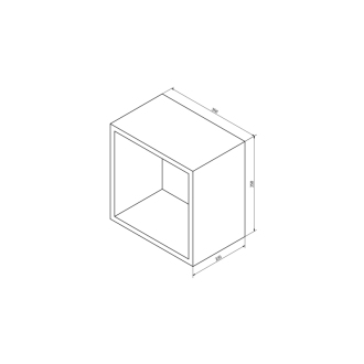 ESPACE otvorená policová skrinka 35x35x22cm, biela (ESP150) ESC150-3030
