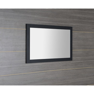 TREOS zrkadlo v ráme 1100x500x28mm, čierna mat (TS101) TS100-3535