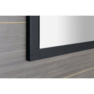 TREOS zrkadlo v ráme 1100x500x28mm, čierna mat (TS101) TS100-3535