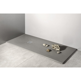 MITIA sprchová vanička z liateho mramoru, obdĺžnik 140x90x3 cm, sivá PMS14090