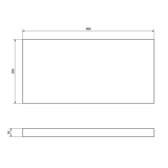 AVICE doska 90x39cm, dub tmavý AV9911