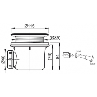 Ravak Basic 90 sifón X01308