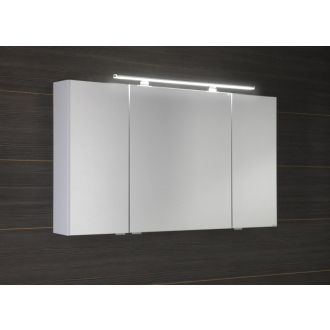 RIWA galerka s LED osvetlením, 3x dvierka, 121x70x17cm, dub strieborný RIW120-0011