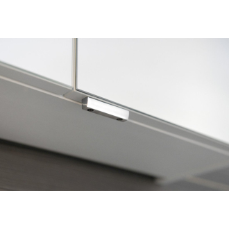 RIWA galerka s LED osvetlením, 3x dvierka, 121x70x17cm, dub strieborný RIW120-0011