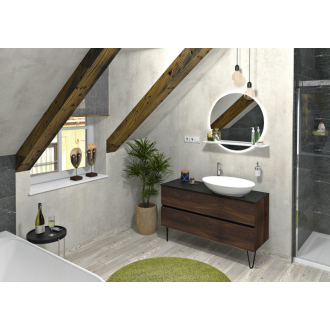 ODETTA umývadlová skrinka 118x50x43, 5cm, dub strieborný DT120-1111