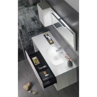TREOS umývadlo 146,6x51,3 cm, rockstone, biela mat TS147-0101