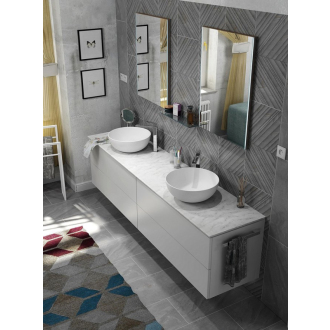 TREOS pracovná doska 1466x513 mm, rockstone, biela mat TX147-0101