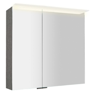 LINEX galerka s LED osvetlením, 80x70x15cm, dub strieborný LX080-0011