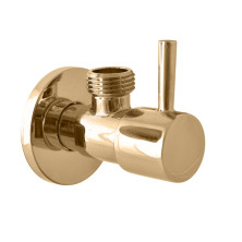 RAV SLEZÁK ventil rohový s keramickým vrškom 1/2“x3/8“ - okrúhly - zlato RV0238Z