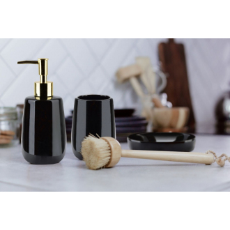 REA Keramický kúpeľňový set, čierna HOM-01107